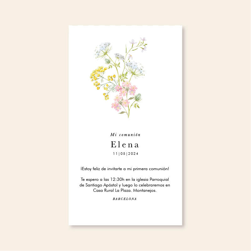 Invitaciones personalizadas Flor de Primavera
