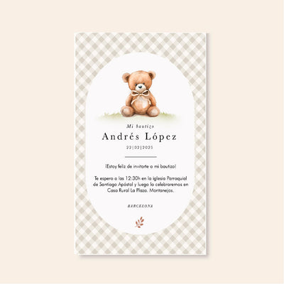 Personalized Teddy Invitations