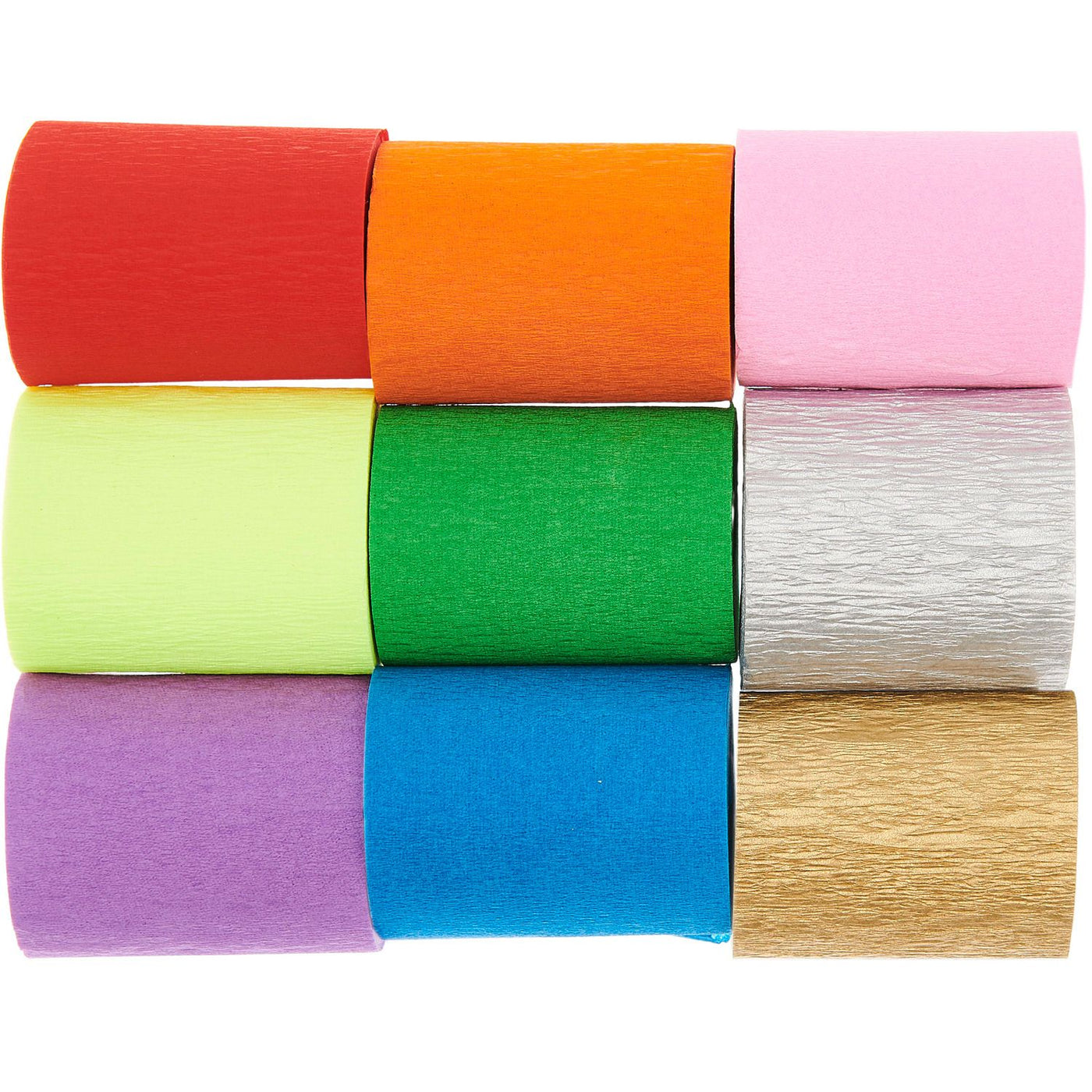 Kit cintas crepé Rainbow / 9 uds.