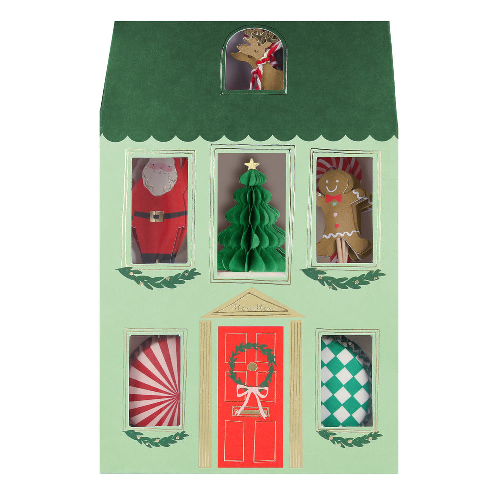 Cupcake kit Navidad Santa's House