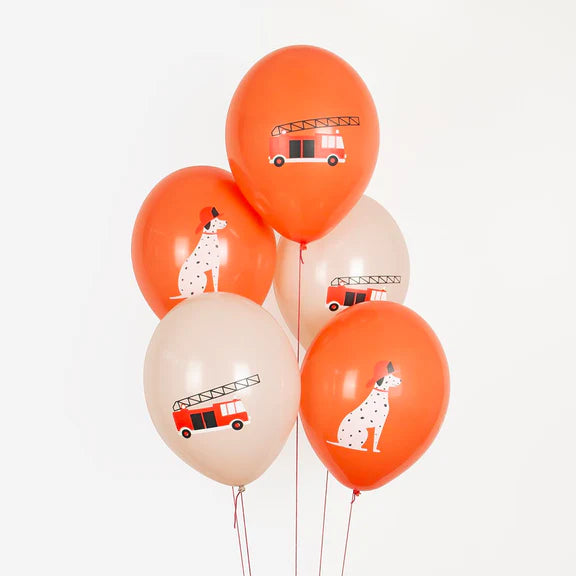 Firefighter Eco mix balloons / 5 pcs.