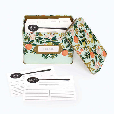 Citrus Floral Recipe Box R. Paper &amp; Co.