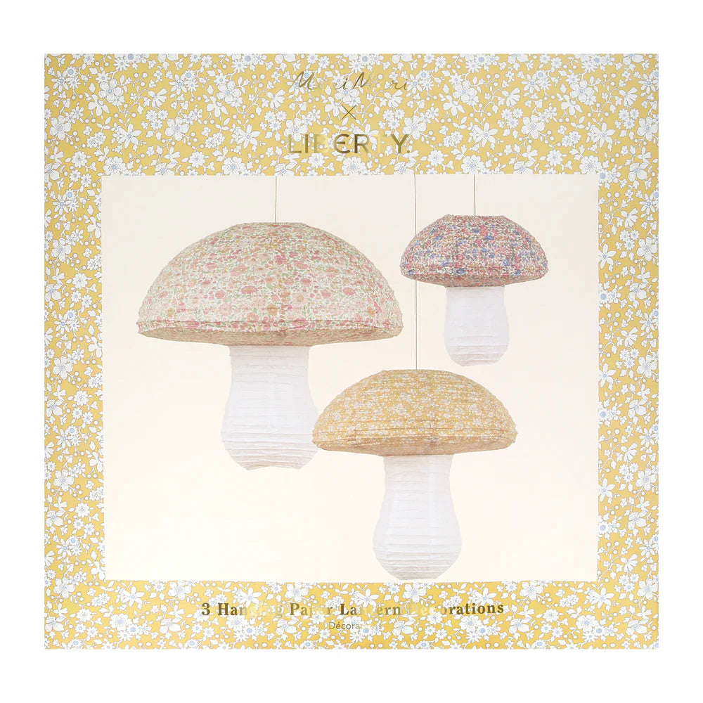 Set lamparas papel Mushroom Liberty London / 3 uds.