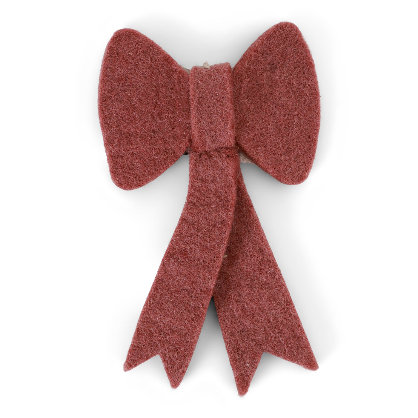 Small red felt bow