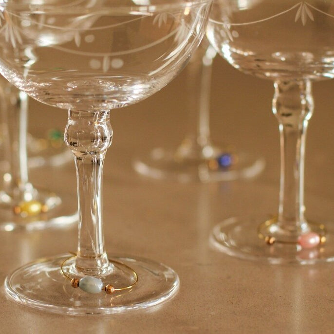 Marcasitios para copas navideños bolas de colores / 6 uds.