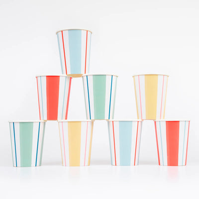 Preppy Stripe mix glasses / 8 pcs.