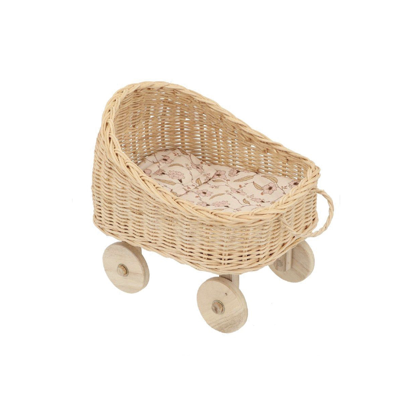 Mini rattan cradle for Minikane Janelle dolls