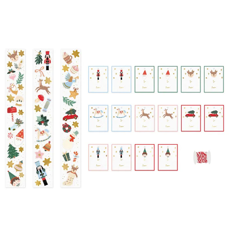 Cajita de mini stickers Merry Christmas