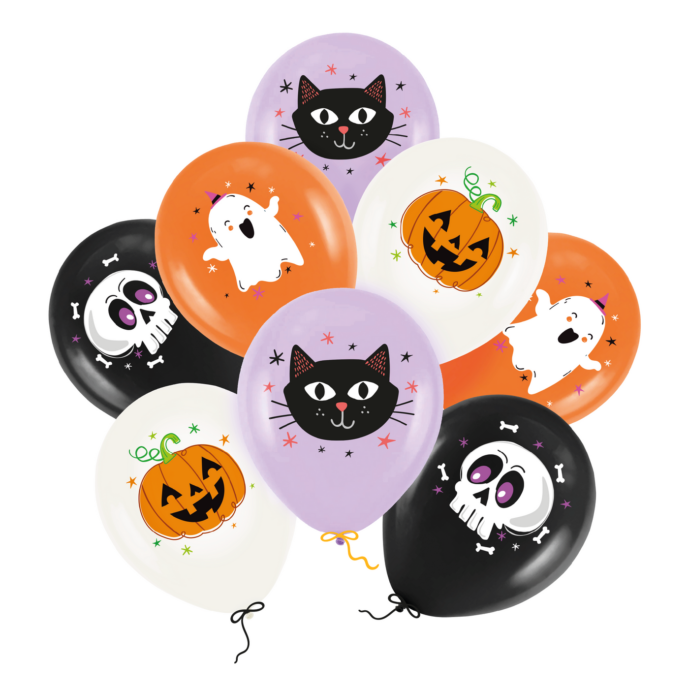 Mix globos ECO Sweet Halloween / 8 uds.