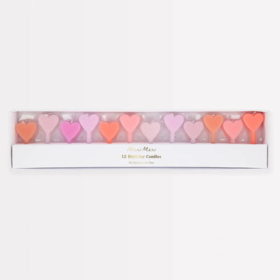 Mini velas corazón mix rosa