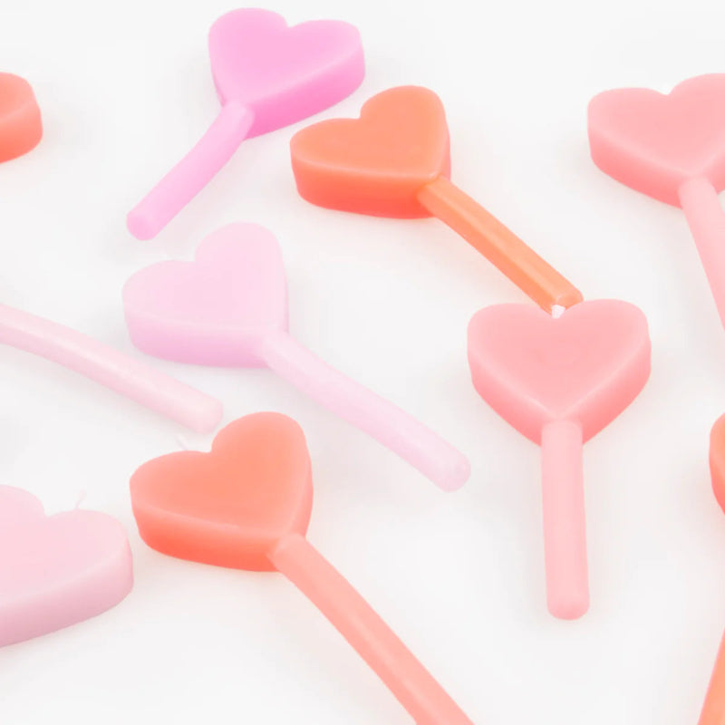 Mini velas corazón mix rosa