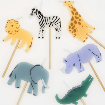 Velas animales safari mix / 6 uds.