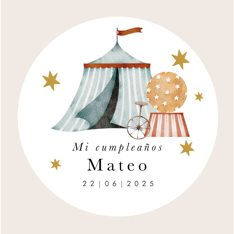 Bote personalizado Circus