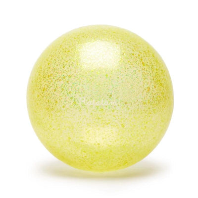 Bola de bolha com glitter amarelo