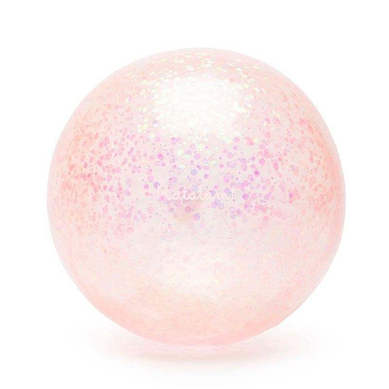 Pink glitter bubble ball