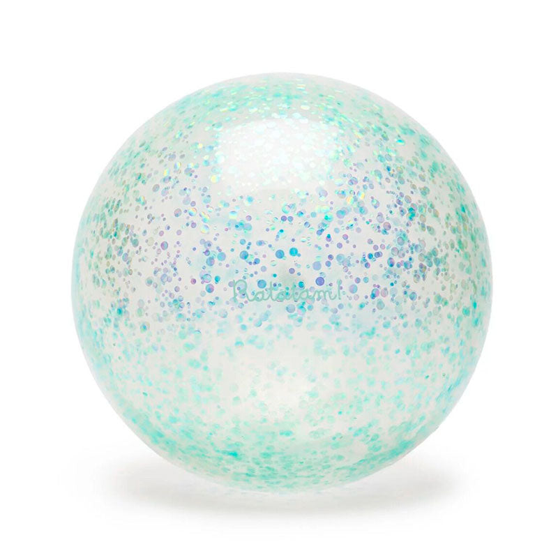 Pelota burbuja glitter turquesa