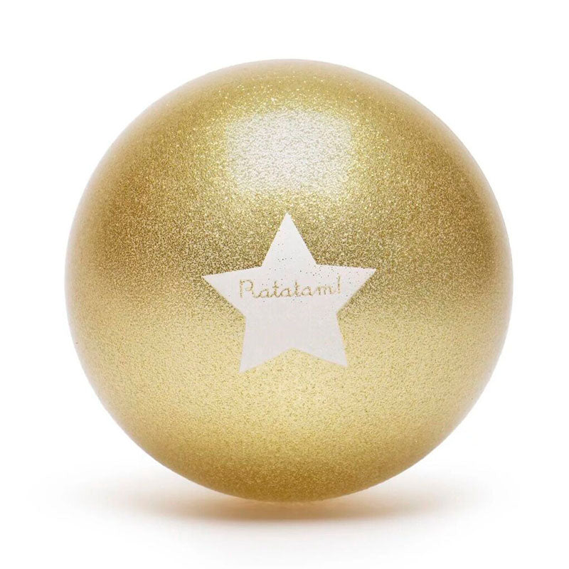 Pelota estrella glitter dorado