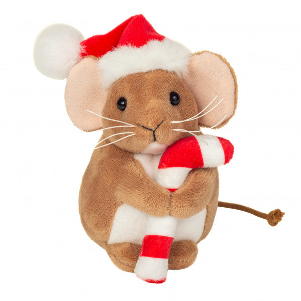 Mini ratón de Navidad con Candy Cane 11 cm.