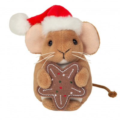Mini ratón de Navidad con Galleta 11 cm.