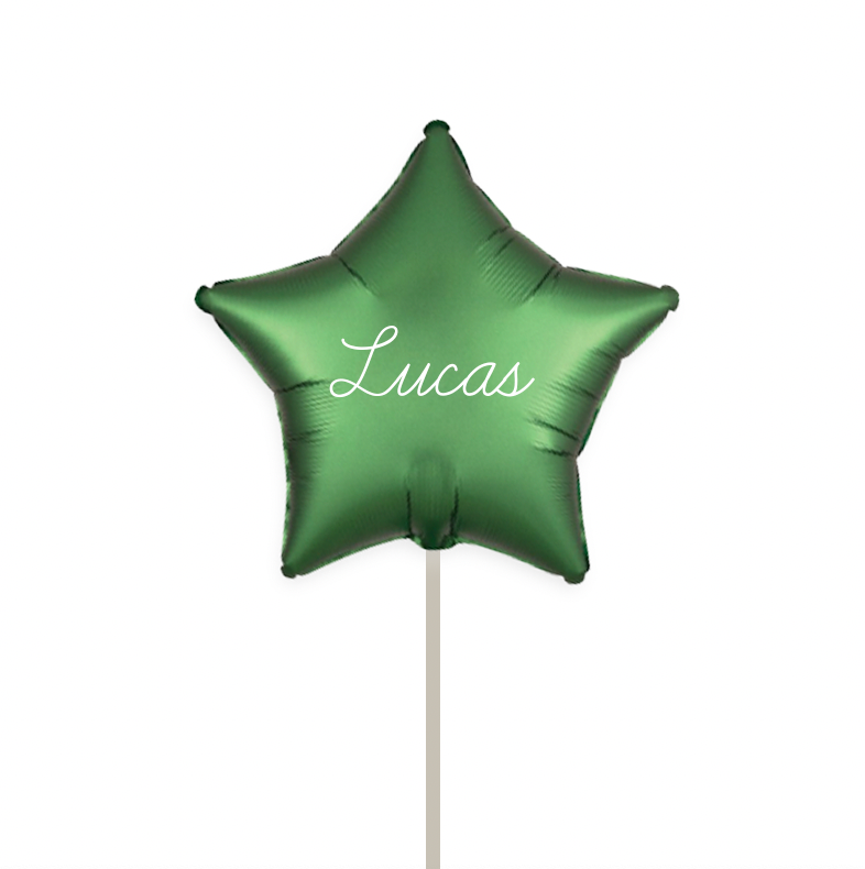 Tecido de fita fofa com balão estrela verde WOW BOX