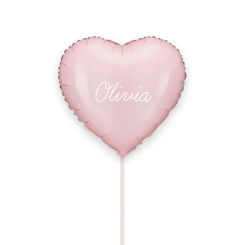 Globo corazón rosa hinchado cinta tela WOW BOX