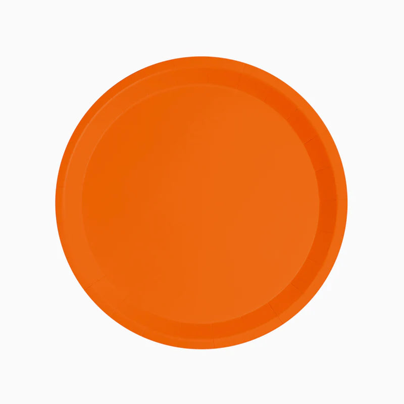 Basic orange biodegradable plate / 10 pcs.