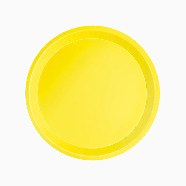 Plato biodegradable amarillo basic / 10 uds.