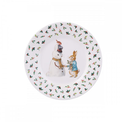 Plato postre Christmas Snow Peter Rabbit