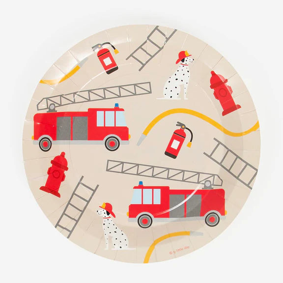ECO firefighter printed plates / 8 pcs.