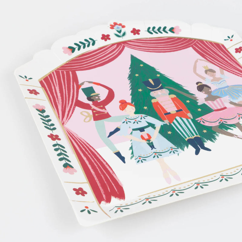 Platos Navidad escena ballet Nutcracker