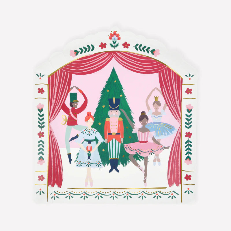 Platos Navidad escena ballet Nutcracker