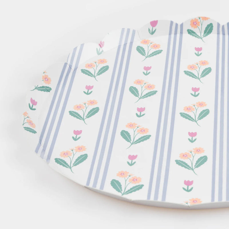 Pratos estampados com flores em tons pastel Bloomsbury / 8 unid.