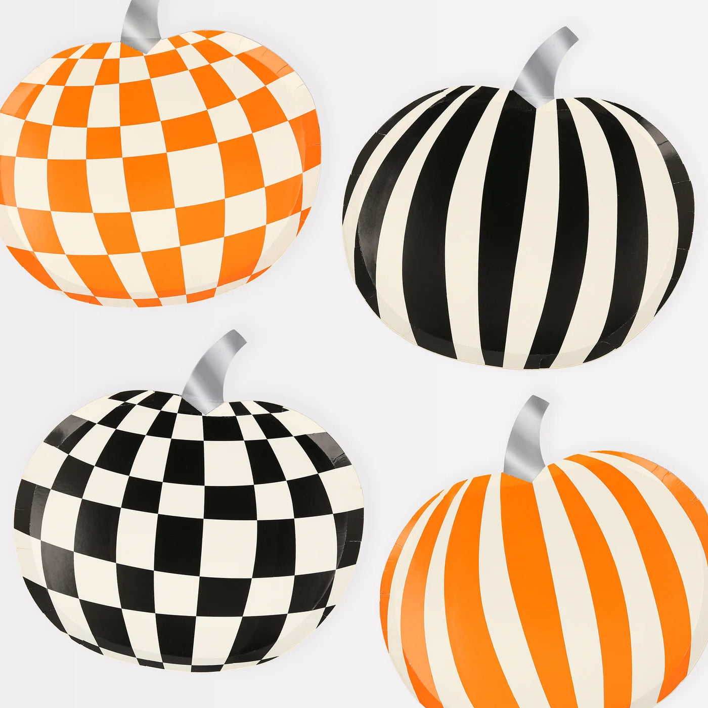 Halloween pumpkin printed plate / 8 pcs.