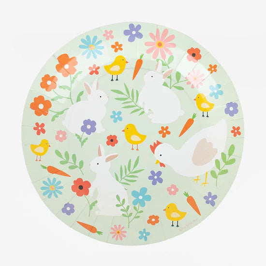 Easter spring plates Eco/ 8 pcs.