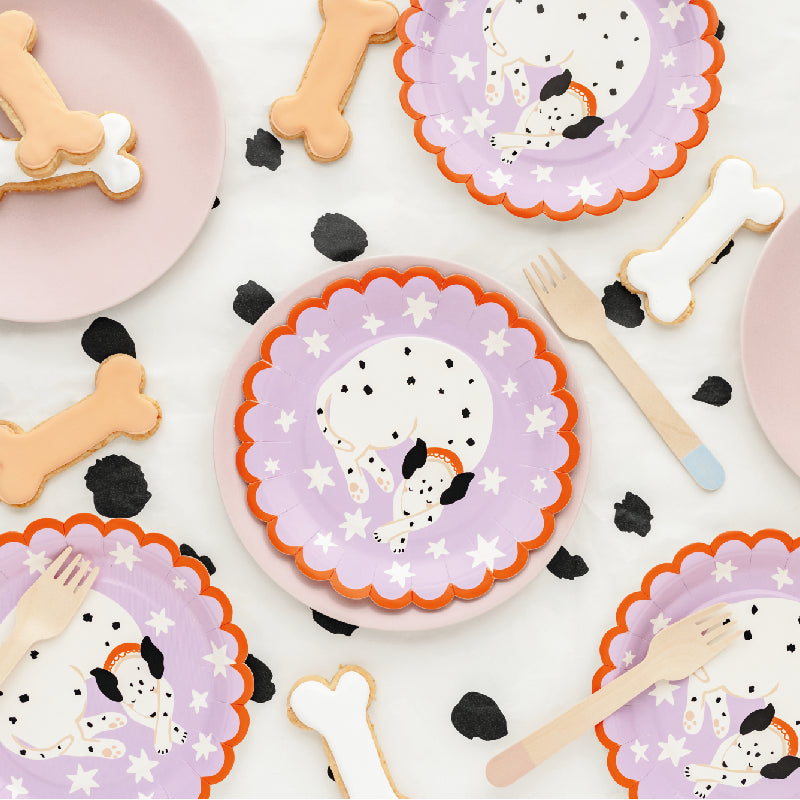 Dalmatian dog plate / 6 pcs.