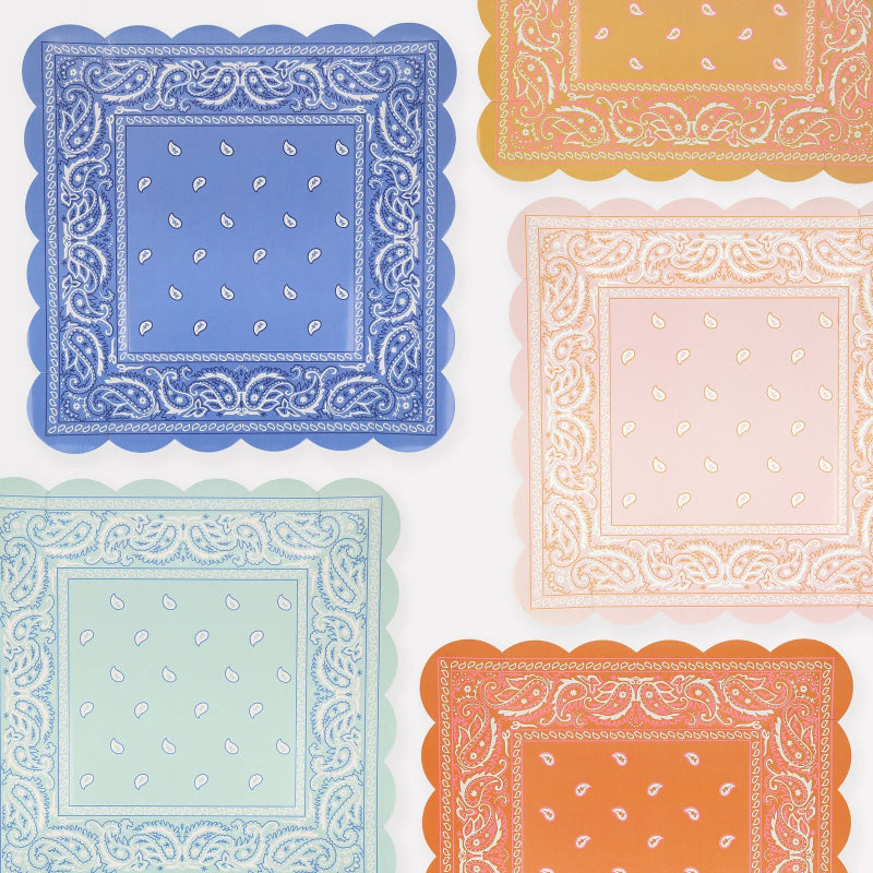 Pratos de mistura para bandanas ocidentais / 8 peças.