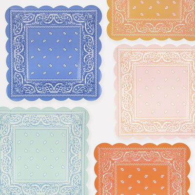 Pratos de mistura para bandanas ocidentais / 8 peças.