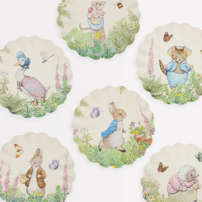 Prato de melamina Peter Rabbit / 6 peças.
