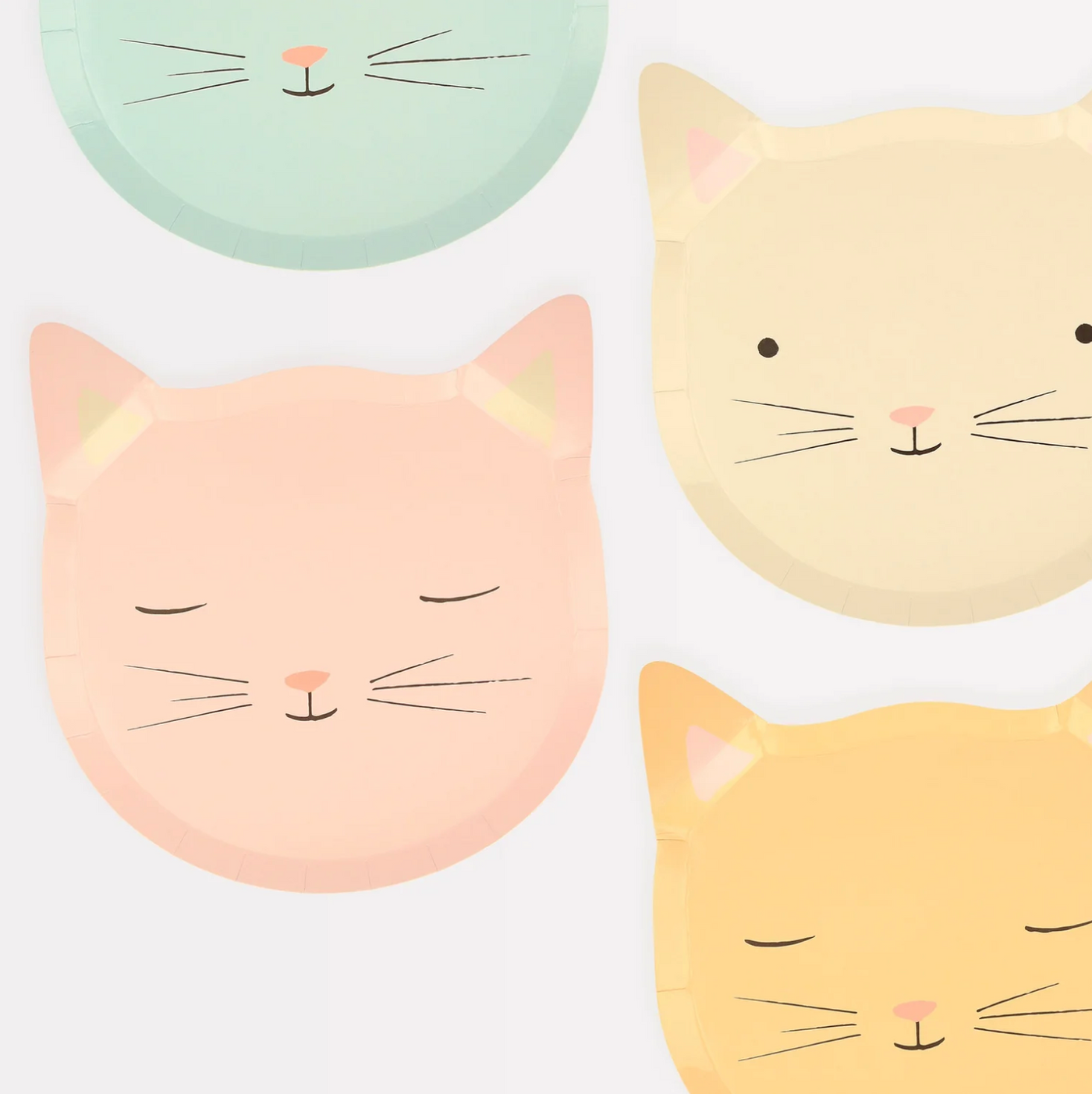 Pastel kittens mix plate / 8 units.