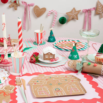 Platos Striped Christmas