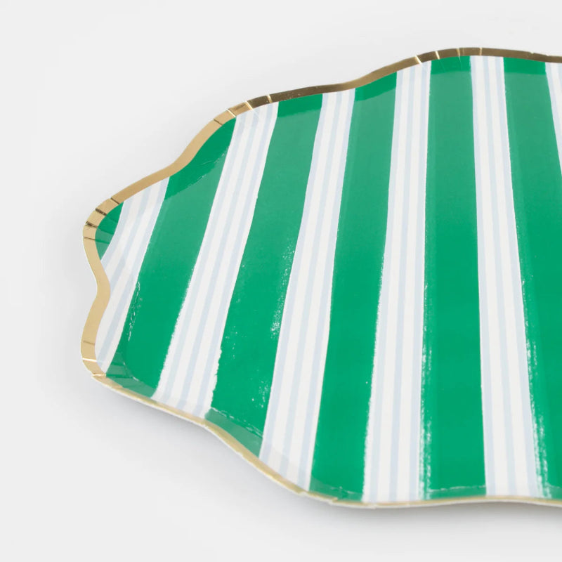 Platos Striped Christmas