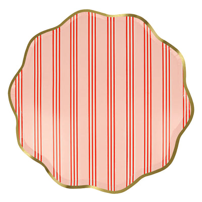 Platos Striped Christmas