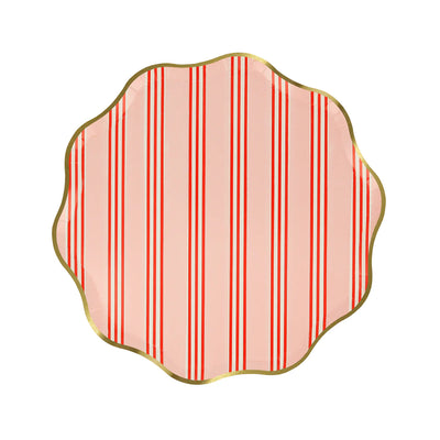 Platos Striped Christmas