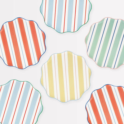 Platos Preppy Stripe mix / 8 uds.