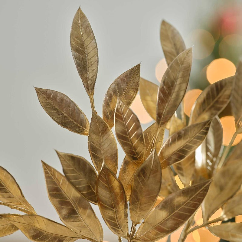 Folhas douradas para decoração / 5 unid.