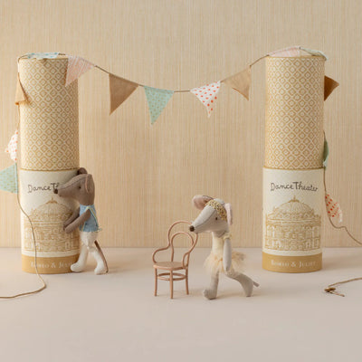 Rato bailarino Maileg creme e dourado