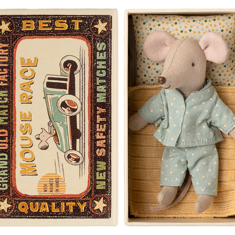 Ratoncito Hermano pequeño en caja de cerillas Maileg
