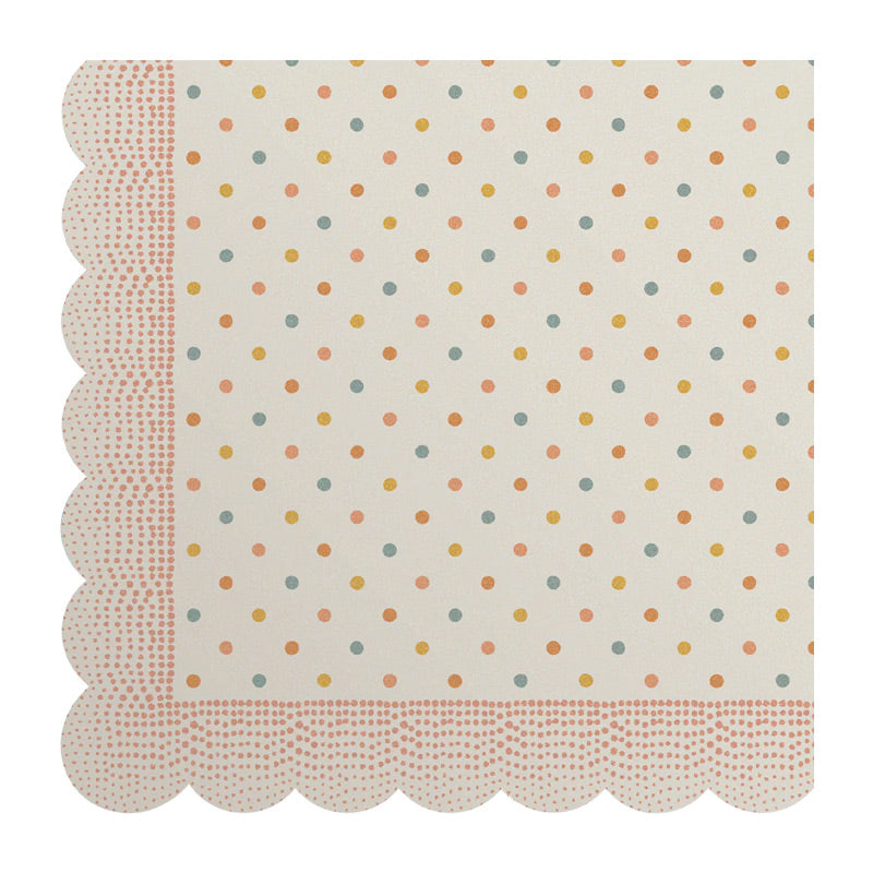 Petit Nöel pink vintage dots napkins / 16 pcs.