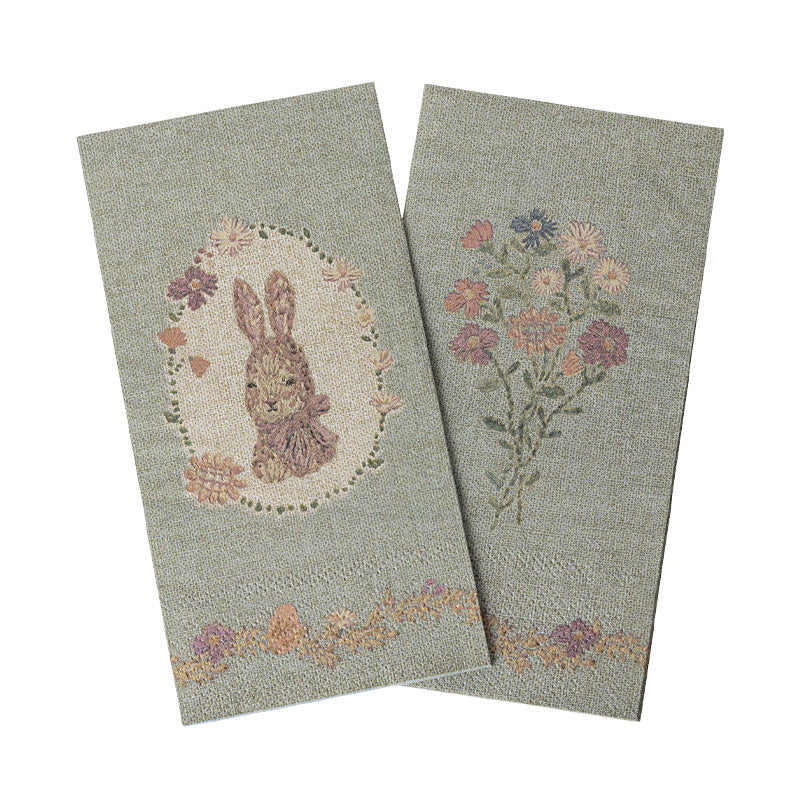 Easter Rabbit green napkins / 20 pcs.