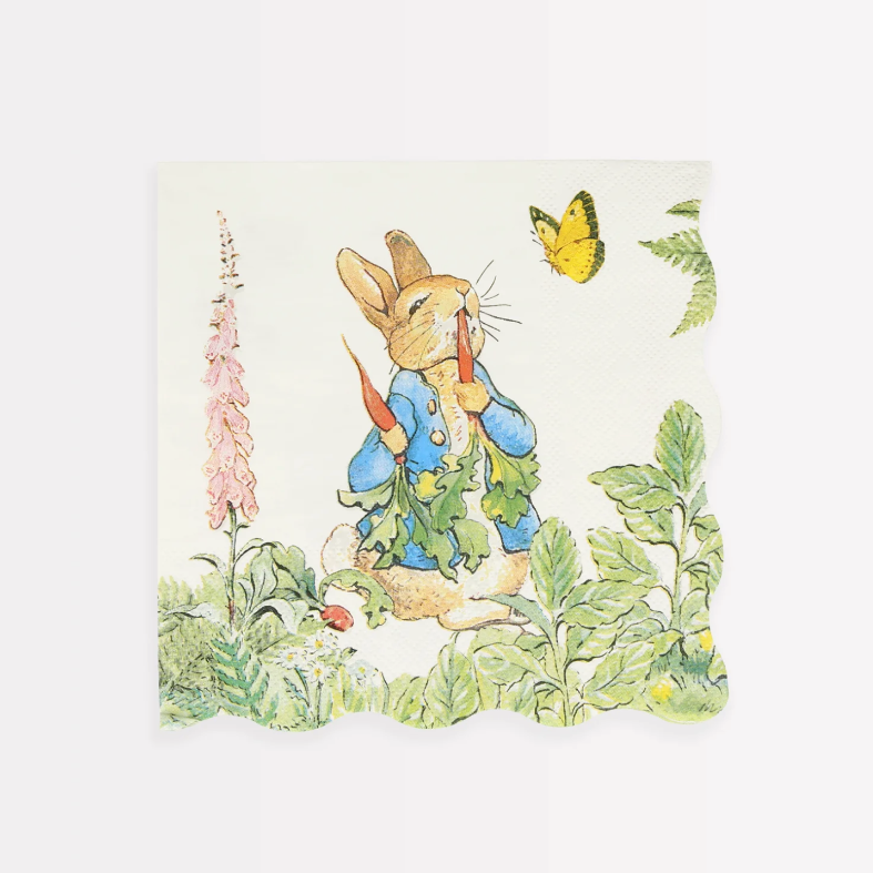Peter Rabbit no jardim Guardanapo de almoço / 16 unid.